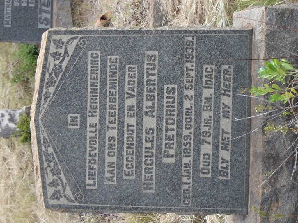 PRETORIUS Hercules Albertus 1859-1939