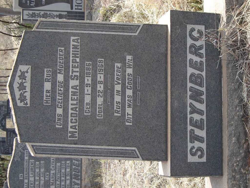 STEYNBERG Magdalena Stephina 1886-1968