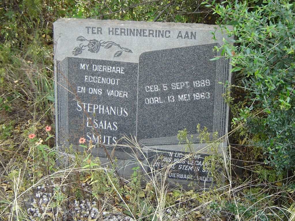 SMUTS Stephanus Esaias 1889-1963