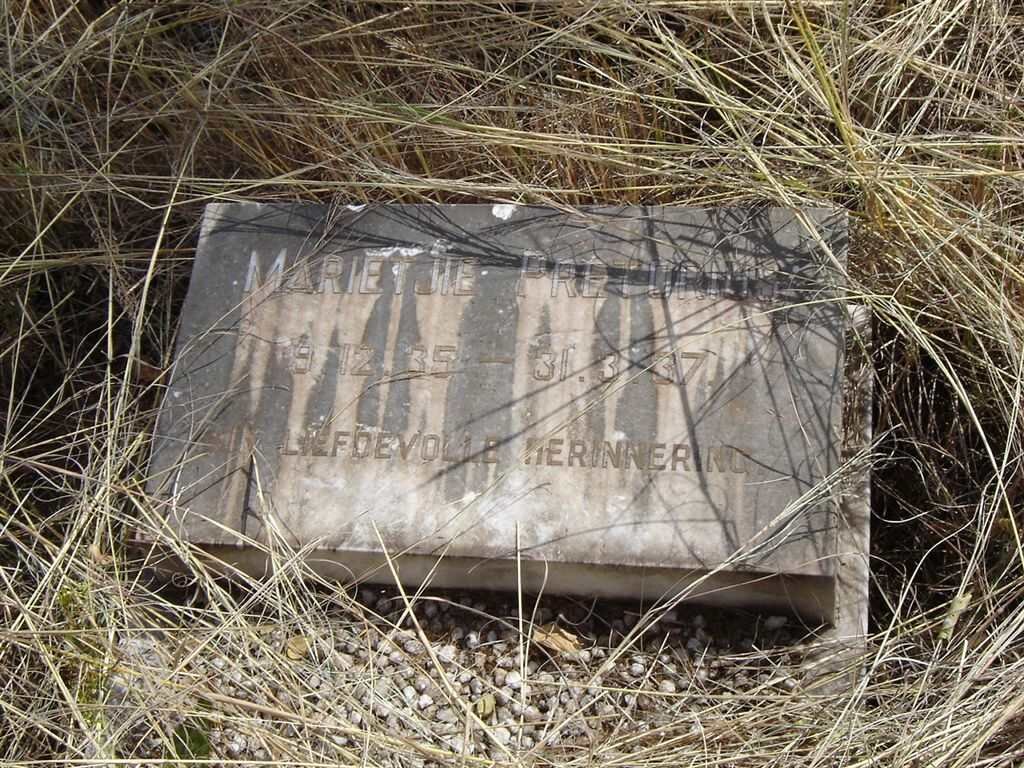 PRETORIUS Marietjie 1935-1937