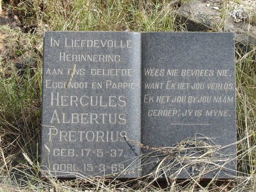 PRETORIUS Hercules Albertus 1937-1969