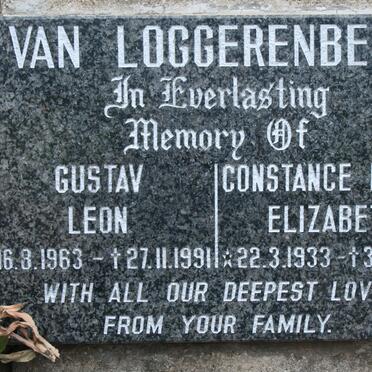 LOGGERENBERG Constance Maria Elizabeth, van 1933-1966 :: VAN LOGGERENBERG Gustav Leon 1963-1991