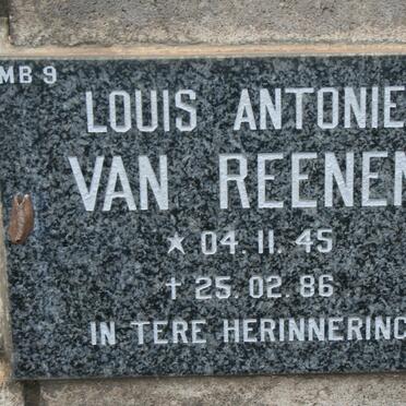 REENEN Louis Antonie, van 1945-1986