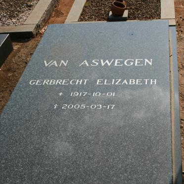 ASWEGEN Gerbrecht Elizabeth, van 1917-2005