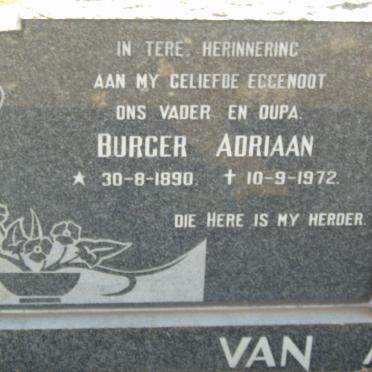 ASWEGEN Burger Adriaan, van 1890-1972