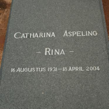 ASPELING Catharina 1931-2004