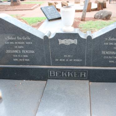 BEKKER Johannes Hendrik 1886-1968 &amp; Hendrina Jacomina HATTINGH 1888-1968