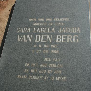BERG Sara Engela Jacoba, van den 1921-1989