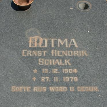 BOTMA Ernst Hendrik Schalk 1904-1978
