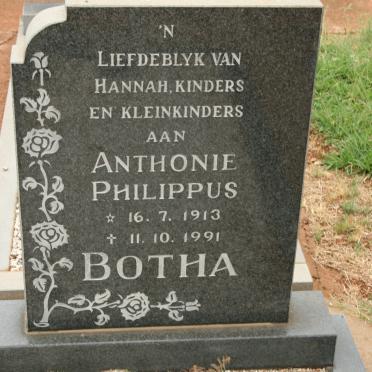 BOTHA Anthonie Philippus 1913-1991