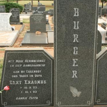 BURGER Gert Erasmus 1923-1983
