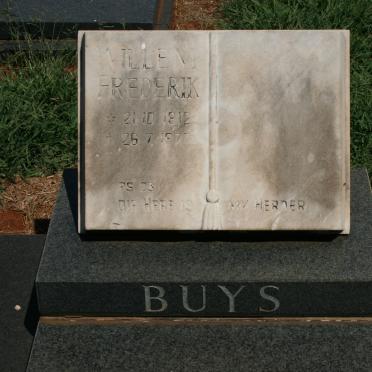 BUYS Willem Frederik 1912-1977