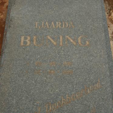 BUNING Tjaarda 1901-1996
