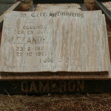 CAMERON Alexander 1924-1985