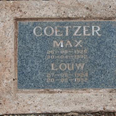 COETZER Max 1925-1992 :: COETZER Louw 1924-1992