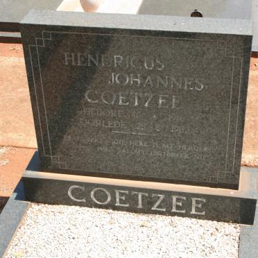 COETZEE Hendricus Johannes 1918-1983