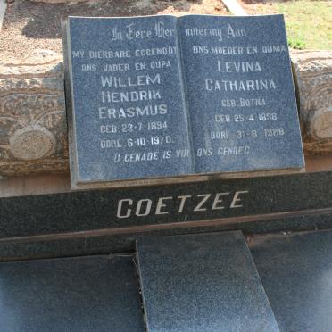 COETZEE Willem Hendrik Erasmus 1894-1970 &amp;  Levina Catharina BOTHA 1898-1988