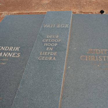 ECK Hendrik Johannes, van 1905-1987 &amp; Judith Christina 