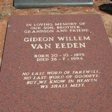 EEDEN Gideon Willem, van 1979-1994