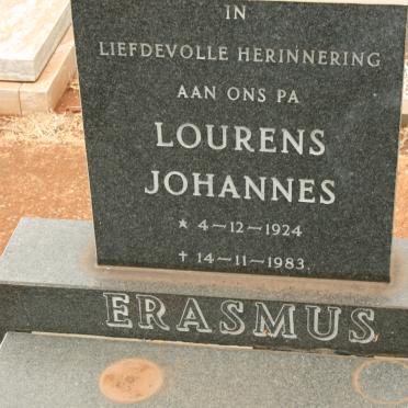 ERASMUS Lourens Johannes 1924-1983