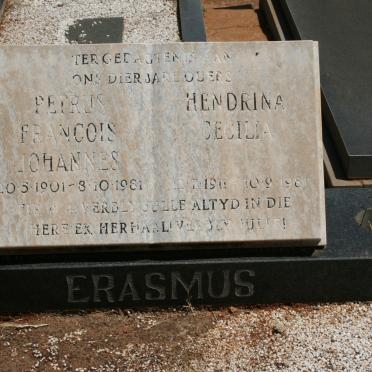ERASMUS Petrus Francois Johannes 1901-1981 &amp; Hendrina Cecilia 1911-1981