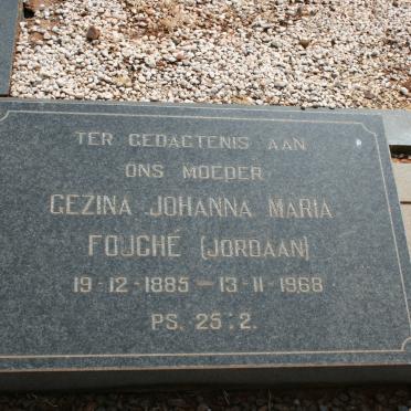 FOUCHE Gezine Johanna Maria nee JORDAAN 1885-1968
