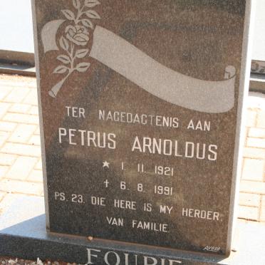 FOURIE Petrus Arnoldus 1921-1991