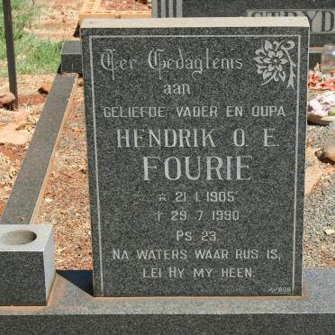 FOURIE Hendrik O.E. 1905-1990