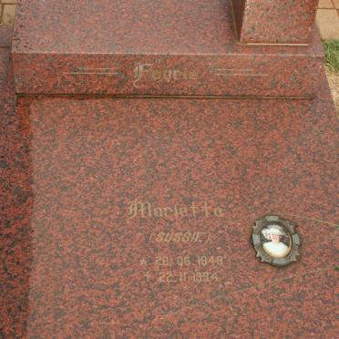 FOURIE Marietta 1949-1994