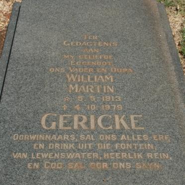 GERICKE William Martin 1913-1979
