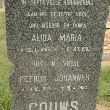 GOUWS Petrus Johannes 1907-1993 &amp; Alida Maria 1905-1992