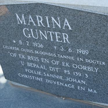 GUNTER Marina 1936-1989