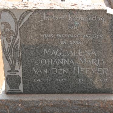 HEEVER Magdalena Johanna Maria, van den 1912-1971