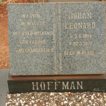 HOFFMAN Johan Leonard 1904-1972
