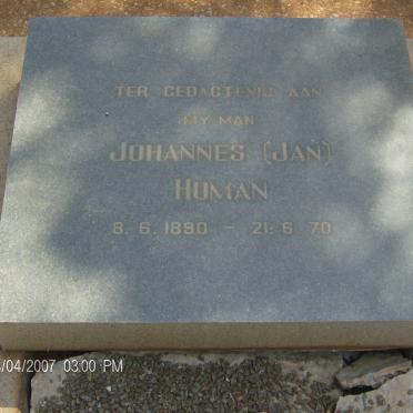 HUMAN Johannes 1890-1970
