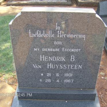 HUYSSTEEN Hendrik B., van 1901-1967