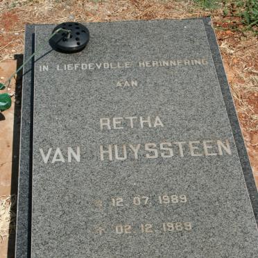 HUYSSTEEN Retha, van 1989-1989