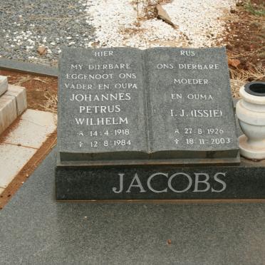 JACOBS Johannes Petrus Wilhelm 1918-1984 &amp; I.J. 1926-2003