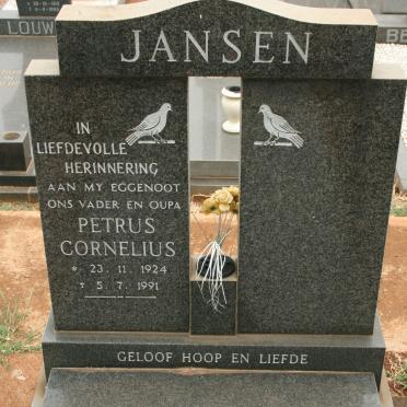 JANSEN Petrus Cornelius 1924-1991