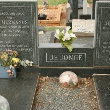 JONGE Jan Hermanus, de 1922-2000 &amp; Hester Engela 1920-1998
