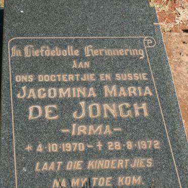 JONGH Jacomina Maria, de 1970-1972