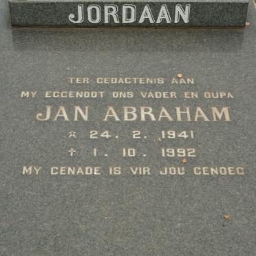 JORDAAN Jan Abraham 1941-1992