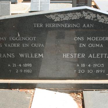 KOCK Frans Willem 1898-1982 &amp; Hester Aletta B. 1905-1991