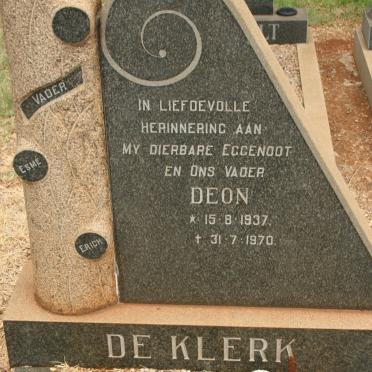 KLERK Deon, de 1937-1970
