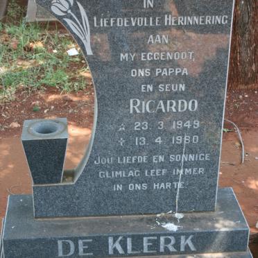 KLERK Ricardo, de 1949-1980