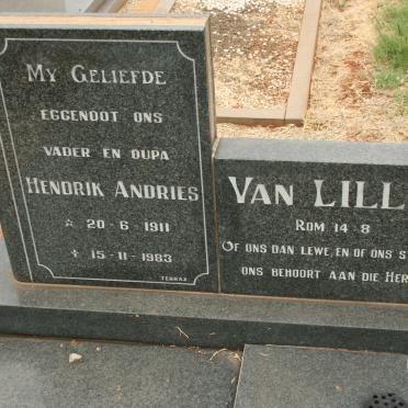 LILLE Hendrik Andries, van 1911-1983