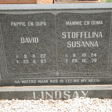 LINDSAY David 1922-1987 &amp; Stoffelina Susanna 1924-1979