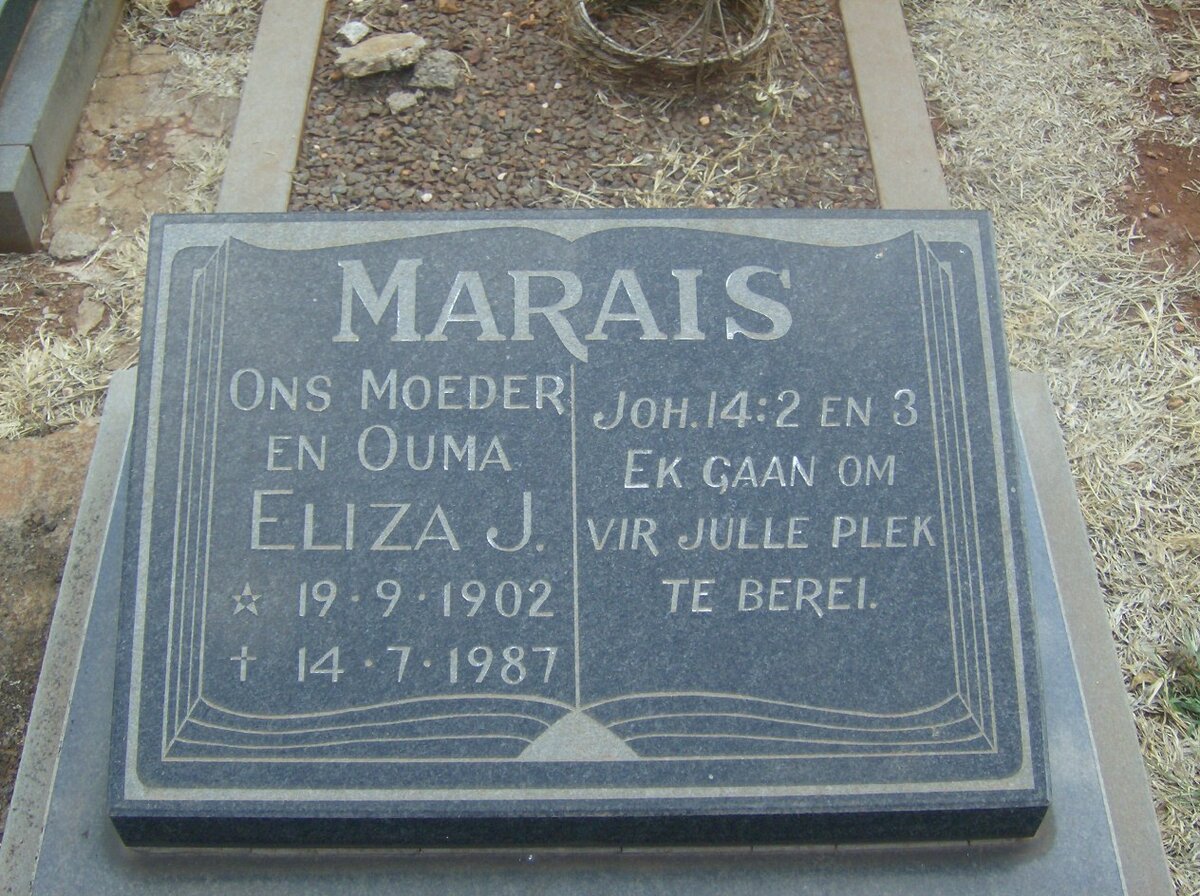 MARAIS Eliza J. 1902-1987