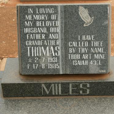 MILES Thomas 1931-1985