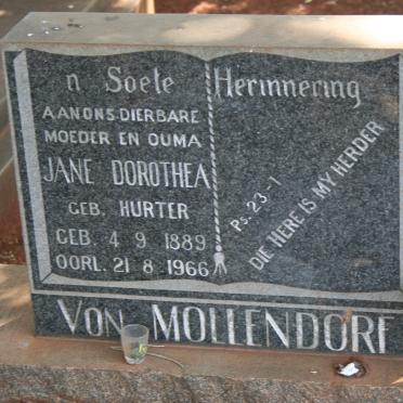 MOLLENDORF Jane Dorothea, von nee HURTER 1889-1966